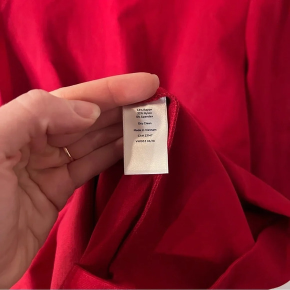 RSVP by Talbots Red Above The Knee Scalloped Sleeve Dress, Women’s Size 2 Petite - Picture 7 of 9